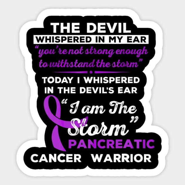 I Am the Storm Pancreatic Cancer Warrior Sticker by LiFilimon